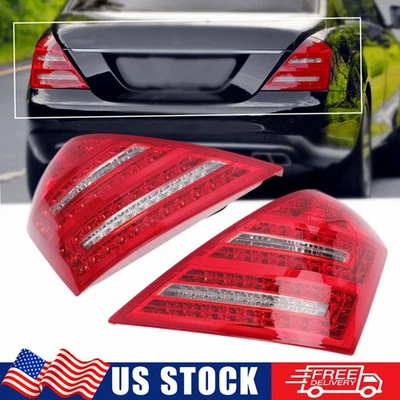 2x For 2007-2013 Mercedes Benz W221 S Class S450 S600 LED Tail Light Brake Lamps - Image 1 of 4
