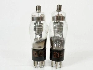 RCA 6C6 Audio Vacuum Tubes Pair Tested Strong Results Vintage Original - Picture 1 of 8