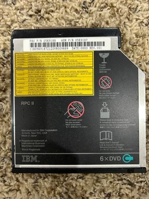 ibm laptop 6 X DVD drive 05k9187  SR  8174 M Tested good - Image 1 of 4