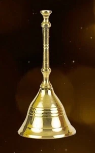 PRAYER BELL GHANTI TEMPLE HINDU NAVRATRI POOJA PUJA ARTICLE TRADITIONAL BRASS - Picture 1 of 5