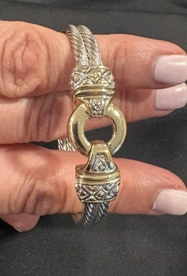 Pulsera de alambre doble círculo antiguo John Medeiros Foto 1 de 4