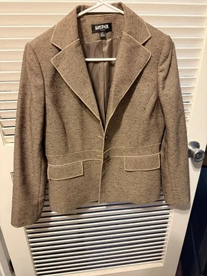 Kasper Women’s Lined Blazer Jacket Brown Size 6 Petite - Image 1 of 2