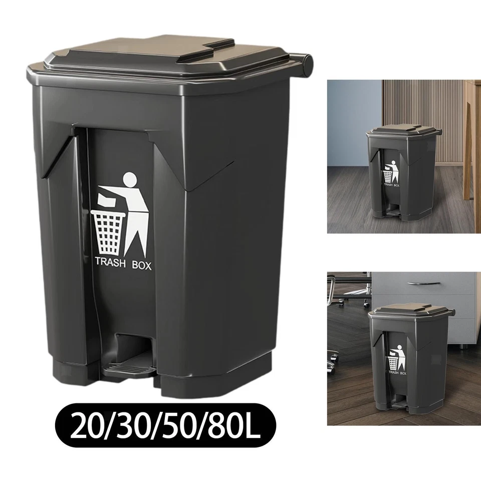 Trash Can with Step Pedal Garbage Bin Convenient Garbage Container Dustbin - Image 1 of 1