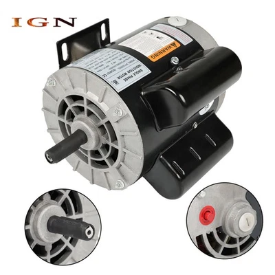2HP SPL Compressor Duty Electric Motor 3450 RPM 56 Frame 5/8" Shaft 120/240V New - Image 1 of 4