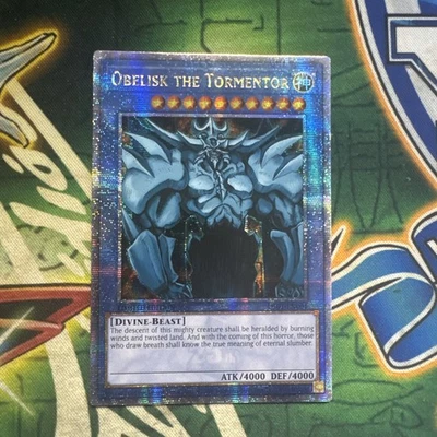 Yugioh! Obelisk the Tormentor LC01-EN001 Quarter Century Secret Rare 1st Ed NM - Image 1 of 2