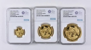 2025 Great Britain 25/100/200 Pound Gold Battle Of Independence PF70 NGC *1462 - Picture 1 of 3