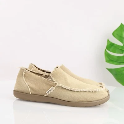 Zapatos sin cordones Crocs Santa Cruz para hombre talla 11 mocasines de lona tostados informales cómodos Foto 1 de 4