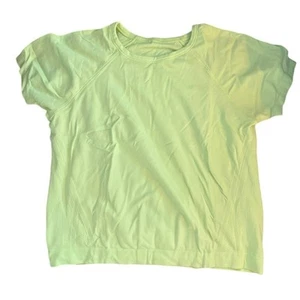 ๐ Athleta Girl Chartreuse Seamless Tee | Size L (10โ12) - Picture 1 of 3