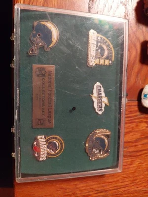 NFL Chargers Collectors Set Limited  Edition 5 Pin Set 2500 - Image 1 of 4