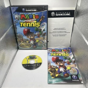Mario Power Tennis •Nintendo GameCube Game + Manual (2004) NTSC-U • Complete - Picture 1 of 6
