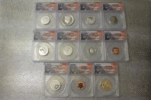 2019 10-coin Silver Proof Set ANACS PR70 First Strike w/Bonus Lincoln RP70 Penny - Picture 1 of 7