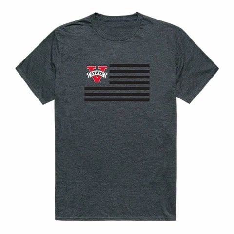 Valdosta V-State University Blazers USA Flag T-Shirt Heather Charcoal Cover