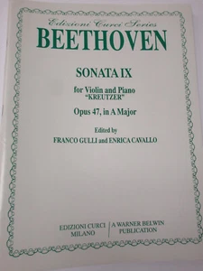 Beethoven Sonata IX for Violin and Piano Kreutzer Opus 47 in A Major Sheet Music - Picture 1 of 4