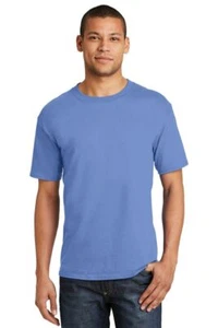 Pack Of 3 Hanes 5180 Mens Short Sleeve Beefy 100% Cotton Casual T-Shirt - Picture 1 of 26