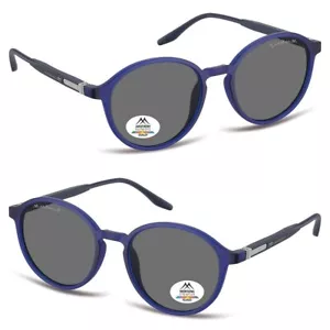 Montana polarisierende Sonnenbrille Flex-Bügel Damen Herren Kunststoff matt blau - Bild 1 von 6