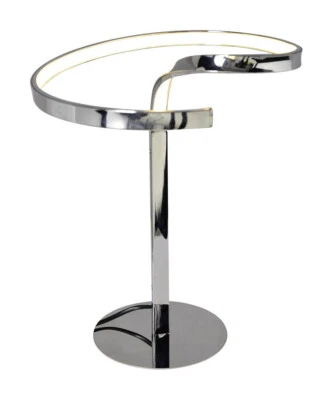 LED Tischleuchte Metall Chrom 12W Höhe 38cm 3000K 672lm Ø27cm - Bild 1 von 3