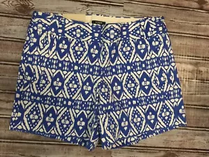 J Crew Womens Shorts Blue White Size 2 City Fit Casual 5" Inseam NWT $49.99 - Picture 1 of 7