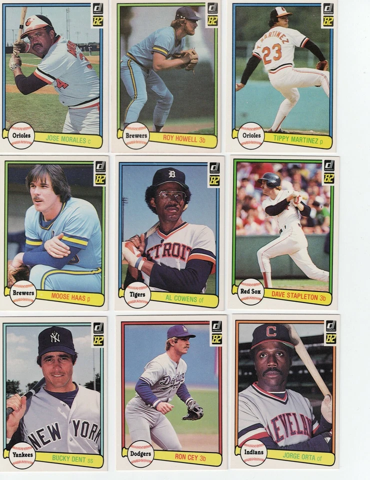 1982 DONRUSS Baseball Complete Your Set 1-250 - Image 1 of 1