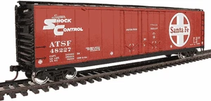 Accurail HO Scale 82051 & 82052 Santa Fe 50' Steel AAR Dbl Plug Dr Box Cars 2 Pk - Picture 1 of 2