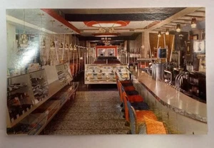 Vintage Wilkes Barre Diner Post Card 1950s Boston Candy Shop Rppc - Foto 1 di 5
