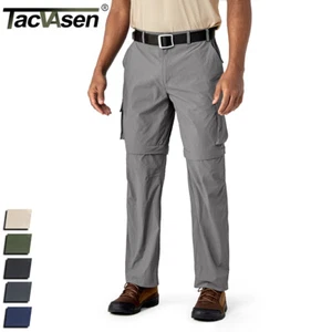 Tacvasen Convertible Men Hiking Pants Shorts Quick Dry Casual Cargo Work Trouser - Picture 1 of 52