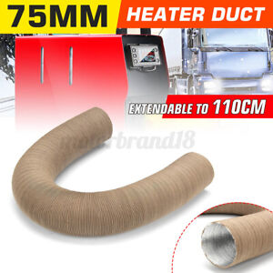 US 75mm Heater Duct Pipe Hot Cold Air Ducting For Webasto Diesel Heater Aluminum