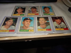 1961 Topps Baseball Lot Of 7 Cards All In Great Condition Lot # 3 - Picture 1 of 12