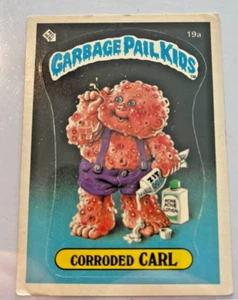 Tarjeta Topps Garbage Pail Kids 1985 GPK primera serie 1 OS1 mate 19a corroído Carl - Imagen 1 de 1