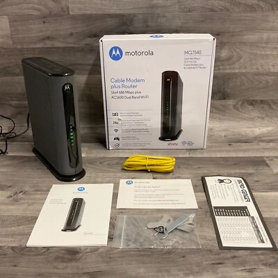 Motorola MG7540 DOCSIS 3.0, 16x4 Cable Modem WIFI Router 2.4G / 5G - Image 1 of 4