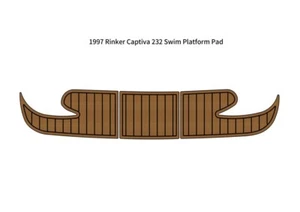 1997 Rinker Captiva 232 Swim Platform Step Pad Boat EVA Foam Teak Deck Floor Mat - Picture 1 of 17