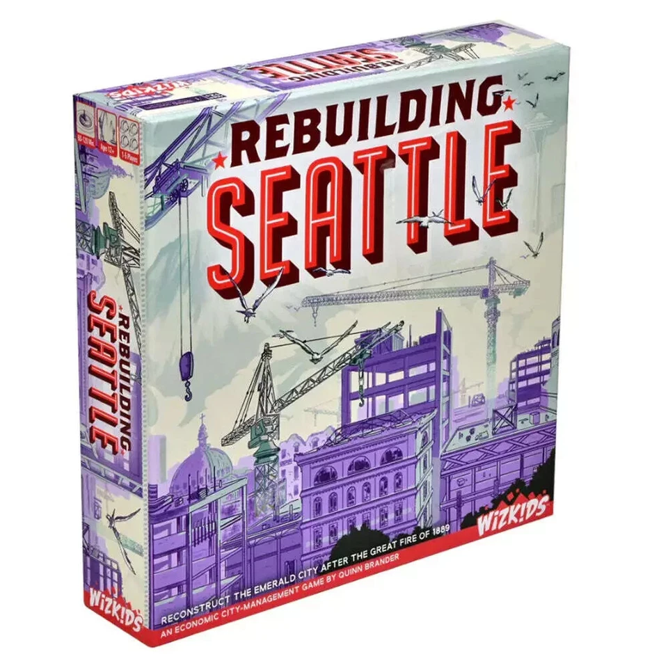 Rebuilding Seattle-Wizkids Board Game-Resource Management, Tile Laying,New! (JE) - Image 1 of 1