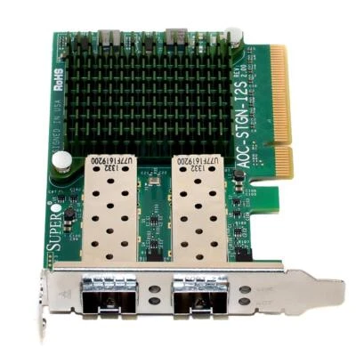 Supermicro AOC-STGN-i2S rev 2.0 Dual SFP+ Intel 82599 10GbE Controller NIC SFF - Image 1 of 3