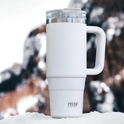 TYESO Custom 30 oz Tumbler with Handle Leakproof Insulated Stainless Steel Gift