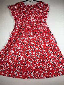 Pixie Lady Midikleid für Damen Rundhalsausschnitt Boho Freizeit gesmokt tailliert Gr. CL - Bild 1 von 9