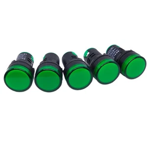 Luz de señal indicadora de alimentación LED verde AC DC 24V 22mm AD16-22DS Stock EE. UU. 5 piezas - Imagen 1 de 6