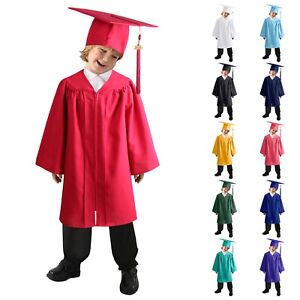 Kindergarten Children Gown Cap Set Graduation Bachelor Stage For Boys Girls