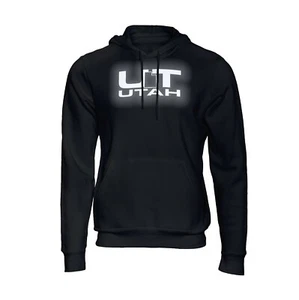 Sudadera con capucha suéter negro con logotipo reflectante Utah UT - Imagen 1 de 3