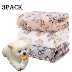 Super Soft Fluffy Premium Fleece Pet Blanket Flannel Throw Dog Puppy Cat 3pack - Picture 1 of 24
