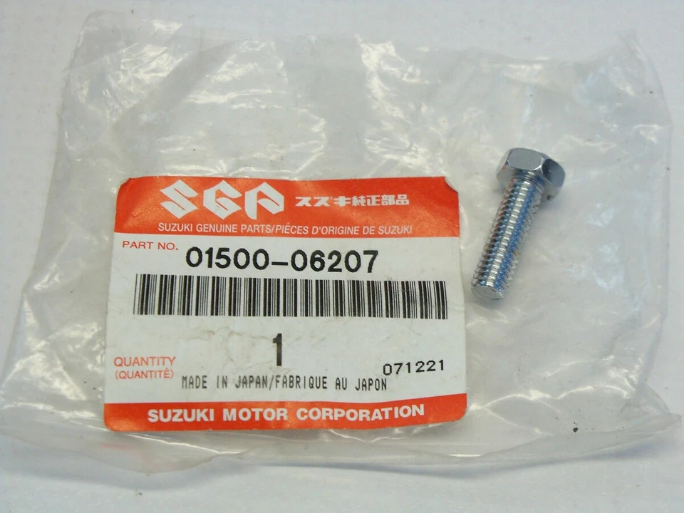 NOS SUZUKI 01500-06207 KICKSTART TANQUE DE ACEITE FILTRO DE AIRE PERNO LT80 QUADRUNNER CANTIDAD 3 Foto 1 de 4