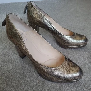 Mary Portas & Clarks Gold Heels Size 8/42 Excellent Condition, Original Box - Picture 1 of 8