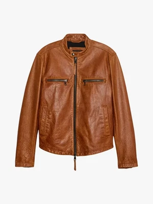 Chaqueta motera de cuero Banana Republic GRANDE coñac Foto 1 de 4