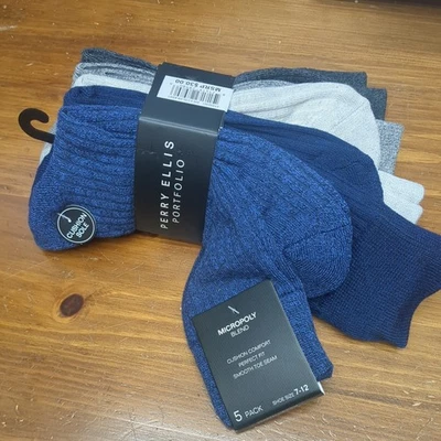 Calcetines cómodos acolchados Perry Ellis Portfolio mezcla micropolios - talla de zapato 7-12  Foto 1 de 2