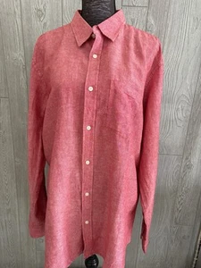 Banana Republic Herren Gr. XL rot Leinen Button Down Hemd - Bild 1 von 8