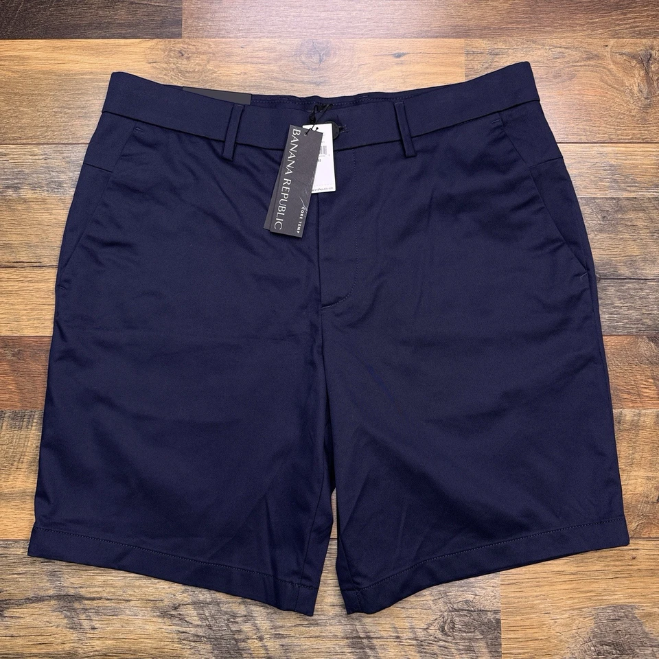 Pantalones Cortos Banana Republic Aiden Para Hombre 32 Azul Secado Rápido Núcleo Temp Elástico Nuevos Foto 1 de 4