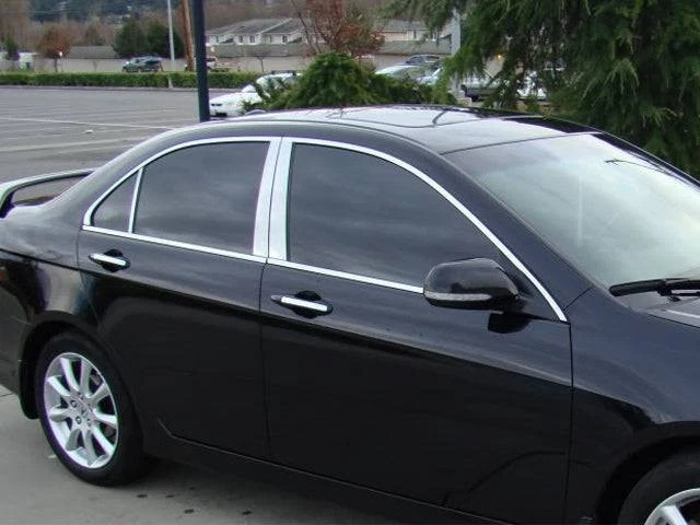 Guarnição de pilar de aço inoxidável 6 peças compatível com Acura TSX 2006-2008 - Imagem 1 de 1