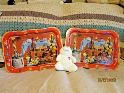 2 Vintage  Coca-Cola Metal Serving Trays - Image 1 of 4