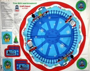 THOMAS CHRISTMAS TREE SKIRT PANEL FROM VIP  - 100% COTTON FABRIC - Picture 1 of 5