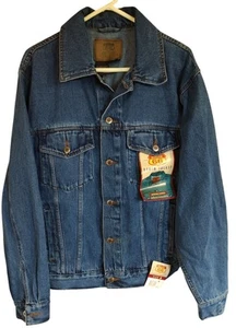 Vintage Route 66 Denim Jacket Trucker Jean Jacket Relaxed Fit Mens Size Med New - Picture 1 of 10