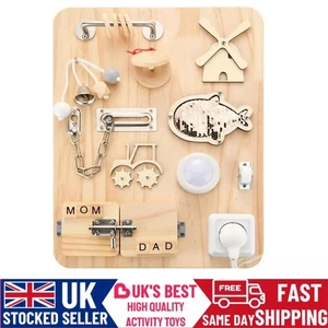 Toddler Montessori Busy Board Educational Fidget Sensory Autistic ADHD Toys Gift - Picture 1 of 13