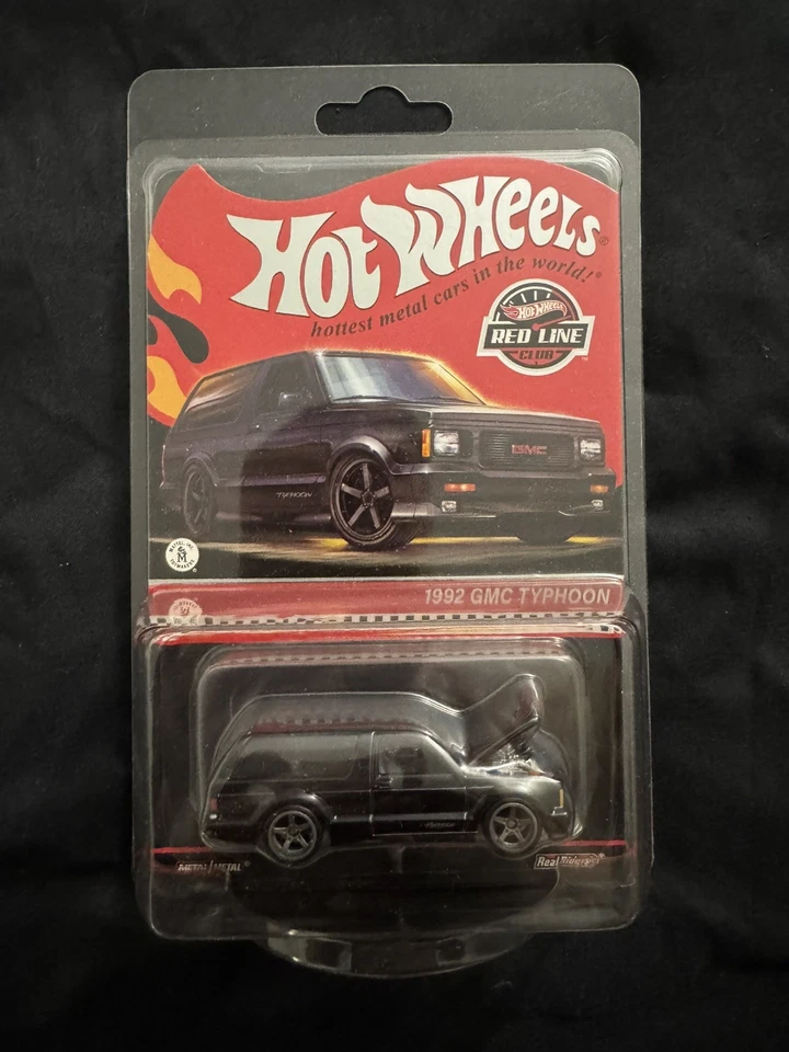 Hot Wheels 2024 RLC Collectors Exclusive 1992 GMC Typhoon Black Red Line Club - Image 1 of 1